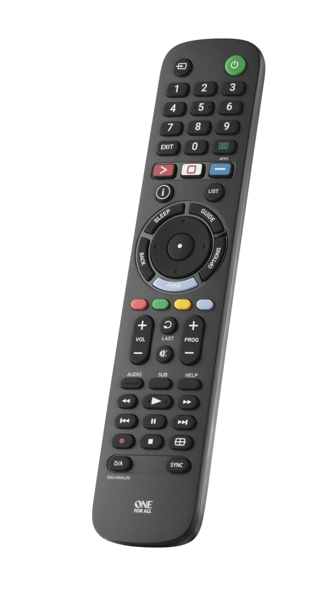 One For All TV Replacement Remote Compatible with Sony TVs Only (LCD, LED, OLED, Plasma) - Ideal Replacement Remote Control with Same Functions as The Original Remote, Black, Model URC4812 - Image 2